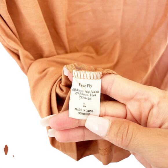 Free Fly Orange Pullover Hoodie Shirt Sz L - Picture 4 of 5